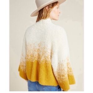 Anthropologie Akemi + Kin Cardigan Cozy Women's Sweater in Mustard and Cream OS